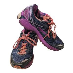 Brooks GTS Running Shoes Women Size 10.5M Blue Pink Trail Sneakers Fitness ST